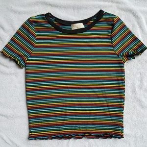 Lite Bright Candy Stripe Baby Tee
